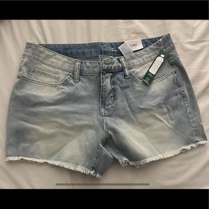 Mid Rise Short Relaxed Fit Four Way Stretchy Jean Shorts